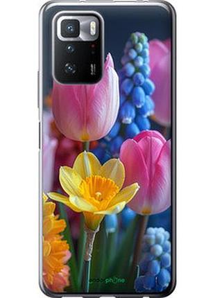 Чехол на xiaomi poco x3 gt весенние цветы "6058u-2511-2448"