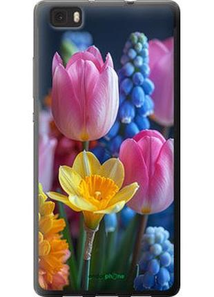 Чохол на huawei ascend p8 lite весняні квіти "6058u-126-2448"