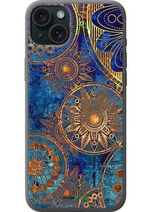 Чехол на iphone 15 plus золотой узор "678u-3097-2448"