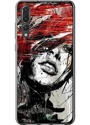 Чехол на huawei p20 pro лицо девушки "1162t-1470-2448"
