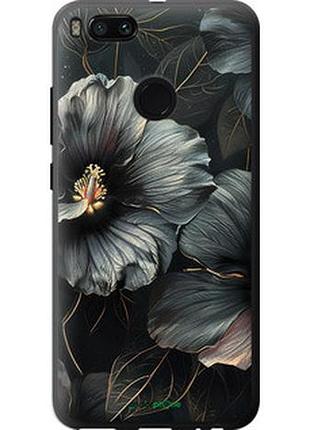Чехол на xiaomi mi 5x черные цветы "6031u-1042-2448"