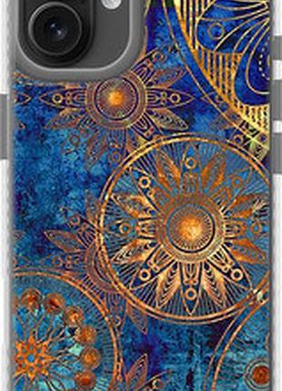 Чехол на iphone 16 plus золотой узор "678pm-3714-2448"