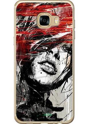 Чехол на samsung galaxy c5 c5000 лицо девушки "1162t-301-2448"