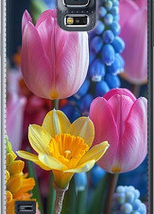 Чохол на samsung galaxy s5 duos sm g900fd весняні квіти "6058u-62-2448"