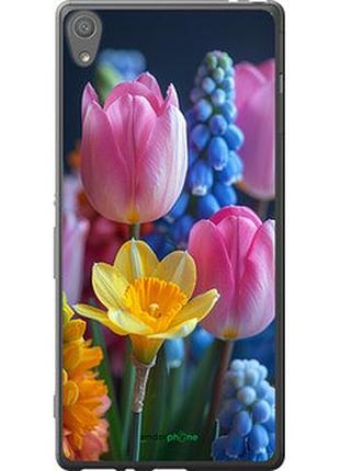 Чехол на sony xperia xa f3112 весенние цветы "6058t-399-2448"