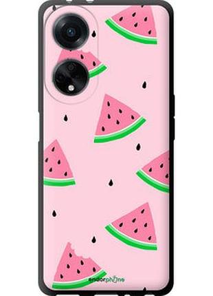 Чехол на oppo a98 розовый арбуз "4314b-3115-2448"