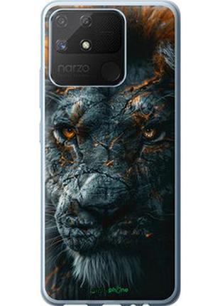 Чехол на realme narzo 50a пламенный лев "6153u-2514-2448"