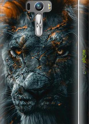 Чехол на asus zenfone selfie zd551kl пламенный лев "6153m-116-2448"