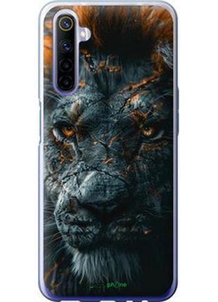 Чехол на realme 6 пламенный лев "6153t-1913-2448"