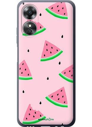 Чехол на oppo a17 розовый арбуз "4314u-2954-2448"