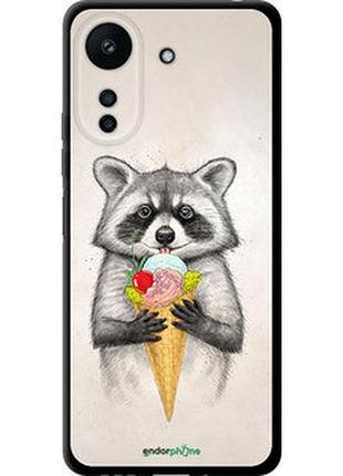 Чехол на xiaomi poco c65 енотик с мороженым "4602b-3447-2448"