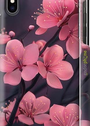 Чохол на iphone xs max пурпурова сакура "6075c-1557-2448"