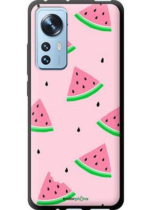Чехол на xiaomi 12x розовый арбуз "4314b-2941-2448"