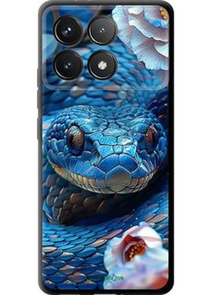 Чехол на xiaomi redmi k70 blue snake "6079b-3799-2448"