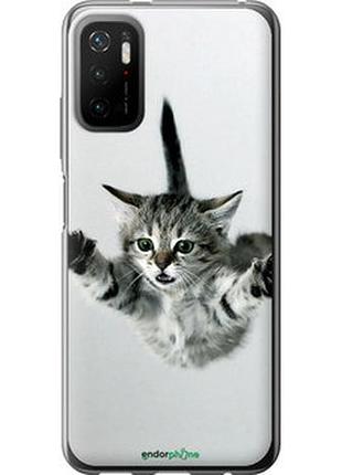 Чехол на xiaomi redmi note 10 5g летящий котёнок "2322u-2556-2448"