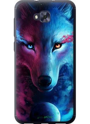 Чехол на asus zenfone 4 selfie / zd553kl арт-волк "3999u-1241-2448"
