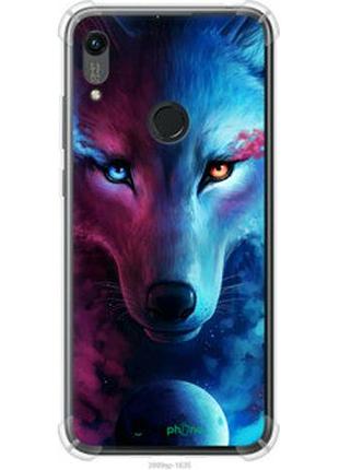 Чехол на huawei y6s арт-волк "3999sp-1871-2448"