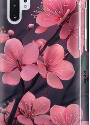 Чехол на samsung galaxy note 10 plus пурпурная сакура "6075m-1756-2448"