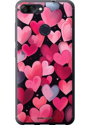 Чехол на asus zenfone max plus m1 zb570tl сердечки 4 "5662u-1361-2448"