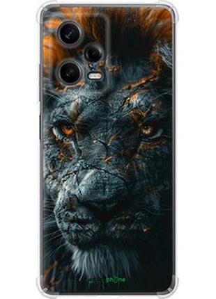 Чехол на xiaomi redmi note 12 pro 5g пламенный лев "6153sp-2932-2448"