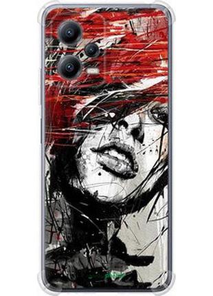 Чехол на xiaomi redmi note 12 5g лицо девушки "1162sp-2934-2448"