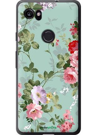 Чехол на google pixel 2 xl цветочные обои 2 "862u-1643-2448"