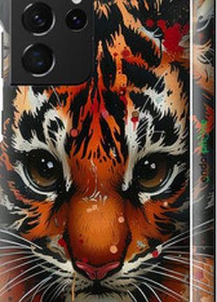 Чехол на samsung galaxy s21 ultra (5g) mini tiger "6052m-2116-2448"