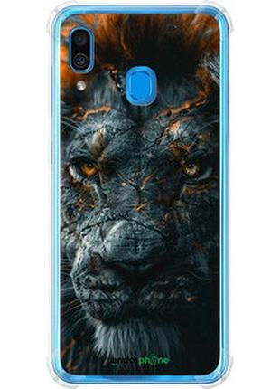 Чехол на samsung galaxy a30 2019 a305f пламенный лев "6153sp-1670-2448"