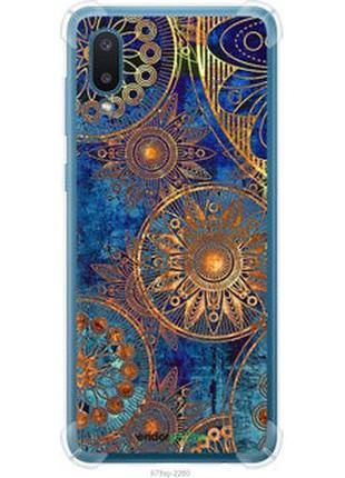 Чехол на samsung galaxy a02 a022g золотой узор "678sp-2260-2448"