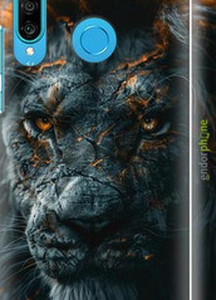 Чехол на huawei p30 lite пламенный лев "6153m-1651-2448"