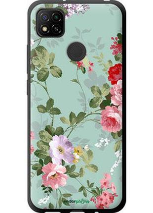 Чехол на xiaomi redmi 9c цветочные обои 2 "862b-2035-2448"