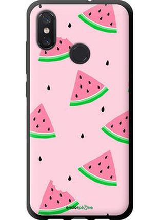 Чехол на xiaomi mi8 розовый арбуз "4314b-1499-2448"