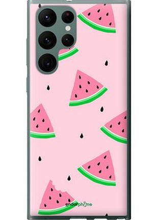 Чехол на samsung galaxy s22 ultra розовый арбуз "4314u-2500-2448"