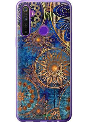 Чехол на realme 5 золотой узор "678t-1862-2448"