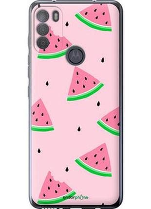 Чехол на motorola g50 розовый арбуз "4314u-2354-2448"