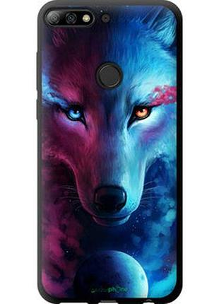 Чехол на huawei honor 7c pro арт-волк "3999b-2070-2448"