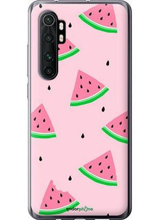 Чехол на xiaomi mi note 10 lite розовый арбуз "4314t-1937-2448"