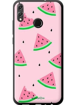 Чехол на huawei honor 8x розовый арбуз "4314b-1596-2448"