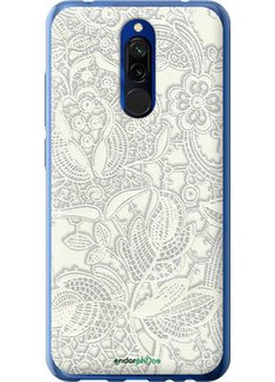 Чехол на xiaomi redmi 8 белое кружево "4383u-1806-2448"