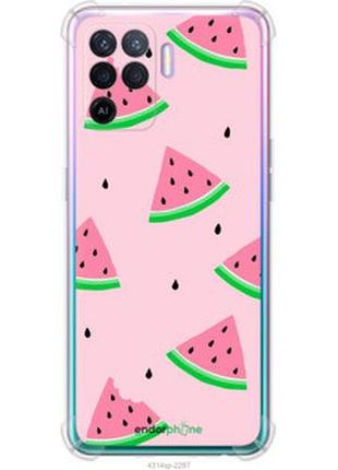 Чехол на oppo reno5 lite розовый арбуз "4314sp-2312-2448"