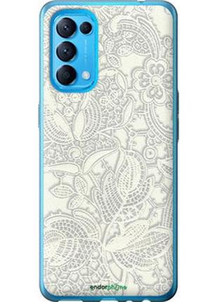 Чехол на oppo reno5 белое кружево "4383u-2206-2448"