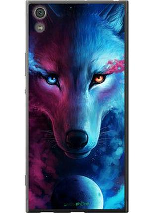 Чехол на sony xperia xa1 ultra g3212 арт-волк "3999t-1237-2448"