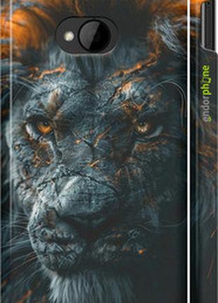 Чехол на htc one m7 пламенный лев "6153m-36-2448"