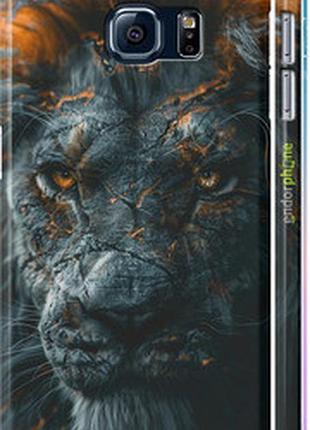 Чехол на samsung galaxy s6 edge g925f пламенный лев "6153m-83-2448"