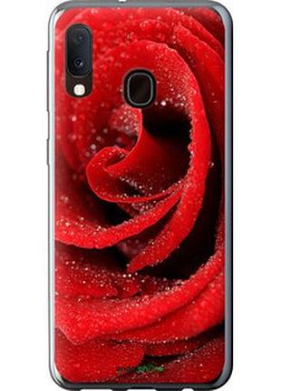 Чехол на samsung galaxy a20e a202f красная роза "529u-1709-2448"