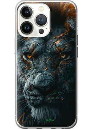 Чехол на iphone 13 pro пламенный лев "6153t-2372-2448"