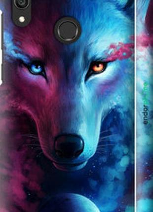 Чехол на huawei y7 2019 арт-волк "3999m-1638-2448"