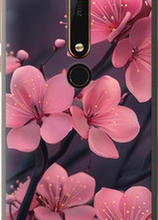 Чехол на nokia 6 2018 пурпурная сакура "6075u-1386-2448"