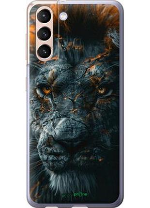 Чехол на samsung galaxy s21 пламенный лев "6153u-2114-2448"