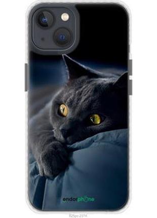 Чехол на iphone 13 дымчатый кот "825pm-2374-2448"